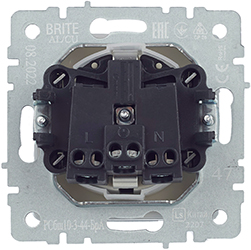 розетка 1-местная IEK РСбш10-3-44-БрА Brite - вид с тыльной стороны