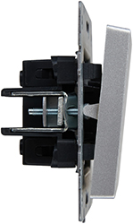 выключатель самовозвратный 1-клавишный IEK ВС10-1-4-БрА Brite - вид сбоку