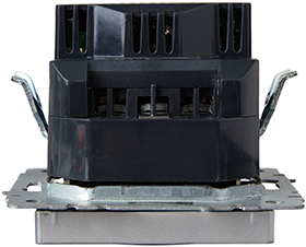 розетка 1-местная IEK РЮш11-1-БрА Brite - вид сбоку