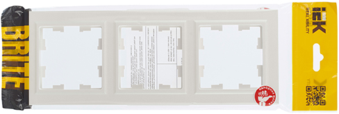 рамка 3-постовая IEK РУ-3-БрЖ Brite - упаковка