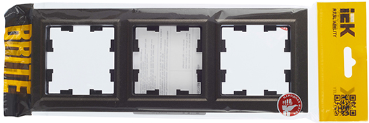 рамка 3-постовая IEK РУ-3-БрТБ Brite - упаковка