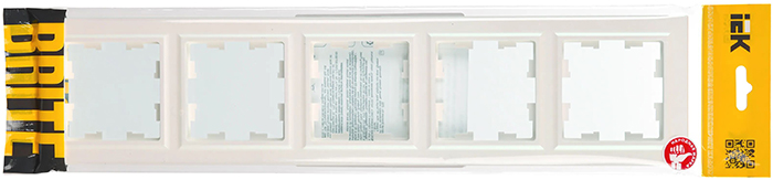 рамка 5-постовая IEK РУ-5-БрЖ Brite - упаковка