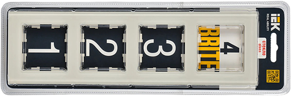 рамка 4-постовая IEK РУ-4-2-БрВа Brite - упаковка