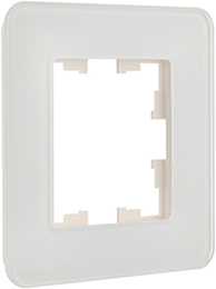 рамка 1-постовая IEK РУ-1-2-Бр стекло белый RE Brite - внешний вид