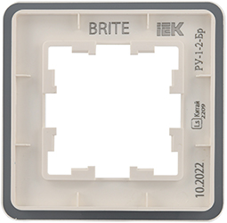 рамка 1-постовая IEK РУ-1-2-Бр стекло белый RE Brite - вид с тыльной стороны