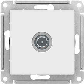 розетка ТВ проходная Systeme Electric AtlasDesign, лотос - внешний вид