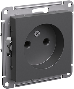 розетка 1-местная Systeme Electric AtlasDesign, базальт - внешний вид