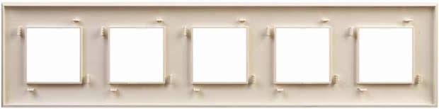 рамка 5-постовая DKC Avanti, цвет ванильная дымка, - вид сзади