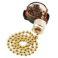 Выключатель для бра с цепочкой 3А золото 