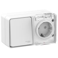 Атлас Профи белый блок Р+В1кл открытая горизонтально IP54 