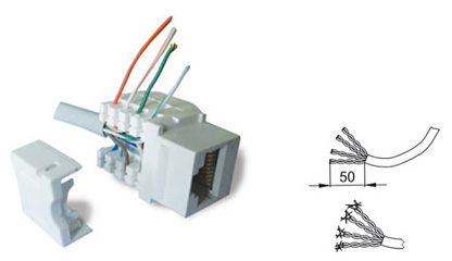 AtlasDesign белый розетка RJ45 скрытая 2-ая  