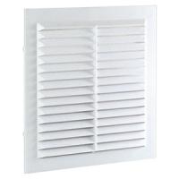 Решетка 200*300мм пластик белый неразъемная с москитной сеткой TDM
