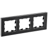 BRITE Рамка 3-мест. РУ-3-1-БрЧ металл черн. IEK