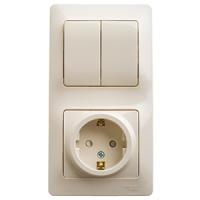 Глосса бежевый блок Р+В2кл скрытая вертикально заземление шторки IP20