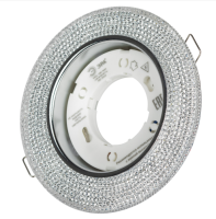 Светильник точечный GX53 круг белый  встраиваемый подсветка 