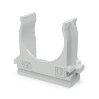 Держатель для трубы 25мм серый упак (100 шт) ПРОМРУКАВ