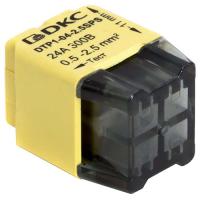 Клемма 4*2,5мм2 компактная желтый DKC 4шт