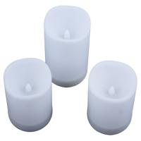 Светильник газонный свд на солнечной батарее 150мм IP44 "Свеча" 3шт.тепл.бел