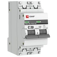 Автомат 2Р 20А C 4,5кА ВА47-63 EKF PROxima 