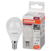 Лампа шар свд Е14 7Вт 4000К 560лм P45 матовый Osram
