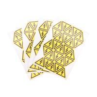 Самоклеящаяся этикетка "Молния" 25*25*25мм Rexant 100шт