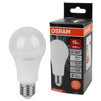 Лампа светодиодная Е27 15Вт 4000К 1200лм стандарт А60 матовая  Osram LED Value black аналог 707110,707111