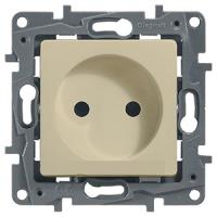 Этика бежевый розетка скрытая 1-мест IP20 