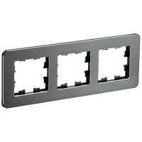 BRITE Рамка 3-мест. РУ-3-1-Бр металл титан RE IEK