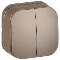 Глори шампань выключатель 2кл открытая 10А IP20  