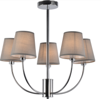 Светильник потолочный (люстра) 5*40Вт Е14 хром/серый классика