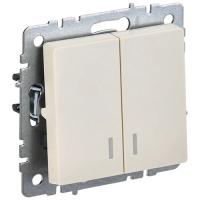 BRITE Выключ. 2-кл. с инд. 10А ВС10-2-1-БрКр беж. IEK