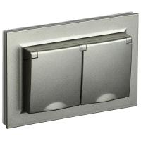 BRITE Роз. 2-я с кр. 16А в сб IP44 РСбш12-3-44-БрШ шамп. IEK