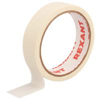 Скотч малярный 25мм*20м бежевый Rexant