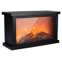 Светильник ночник свд 1Вт черный Камин 18,1*30,5 см