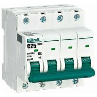 Автомат 4Р 25А C 6кА ВА-103 DEKraft 