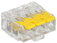 Клемма 3*4,0мм2 с рычажком компактная прозрачный IEK 100шт