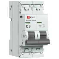 Автомат 2Р 6А C 6кА ВА47-63N EKF PROxima 