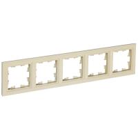 BRITE Рамка 5-мест. РУ-5-БрКр беж. IEK