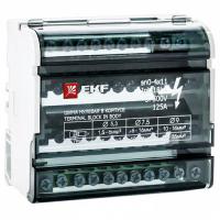 Шина нулевая 4*11 15групп в корпусе (кросс-модуль) на DIN-рейку/монтажную панель EKF 