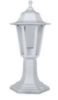 Светильник садово-парковый ландшафтный 60Вт E27 пластик белый IP44 6ти гранный