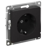 AtlasDesign карбон розетка скрытая 1-мест заземление быстрозажим. клем. IP20 
