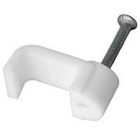 Скоба прямоугольная 12мм пластик  Rexant 50шт