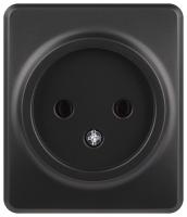 Эксперт антрацит розетка открытй 1-мест IP20