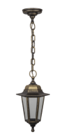 Светильник садово-парковый подвесной 60Вт E27 пластик бронза IP44 6ти гранный