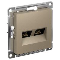 AtlasDesign шампань розетка RJ45 8(4) скрытая 2-ая 