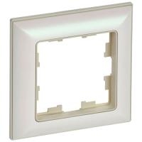 BRITE Рамка 1-мест. РУ-1-Бр беж./жемч. IEK