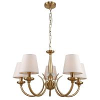 Светильник подвесной (люстра) 5*40Вт E14 латунь классика