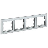 BRITE Рамка 4-мест. РУ-4-БрА алюм. IEK