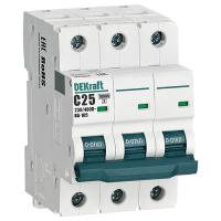 Автомат 3Р 25А C 10кА ВА-105 DEKraft 