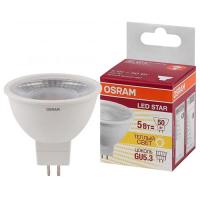 Лампа свд 220В GU5.3 5Вт 3000К 400лм MR16 матовая Osram Led Star